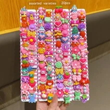 20pcs Random Style Colorful Cartoon Hair Ties - Multicolor - View 10