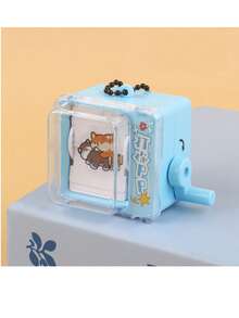 1pc Hand-Crank Animation Machine Keychain Flip Book Pendant Creative Backpack Charm Claw Machine Small Gift (Flip Book Position Randomly Placed) - Multicolor - View 15