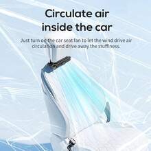 Car Seat Cooling Fan, USB Powered Headrest Fan With 3-Speed Adjustable Airflow, Quiet Backseat Cooler For Car, Pets & Summer Travel - A - View 4