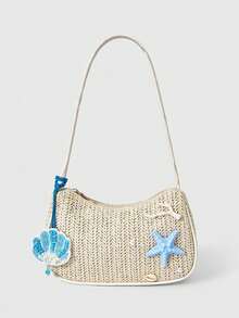 Bolsos Elegantes para Mujer, Estilosos y Versátiles - albaricoque en bolsa de paja - Ver 1