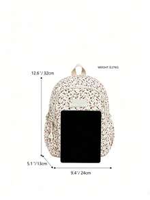 小巧時尚純色女款字母簡約功能性後背包 33cm*23cm*12cm - 彩色 - 查看 7