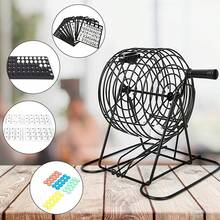 GOTHINK 成人賓果遊戲套裝-包含 8 英吋金屬籠、75 顆球、主盤、18 張賓果卡和 150 個彩色籌碼,適合家庭遊戲之夜、大型團體和派對 - 黑色 - 查看 3