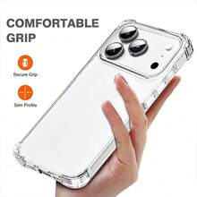極簡加厚防摔透明手機殼，四角防震保護，適用於 Apple 17/17Air/17pro/17promax/16promax/16/16pro/16plus/16E/15/15plus/15pro/15promax/11/12/13/14promax/Xs/Xr/11pro/11promax/12pro/12promax/13pro/13promax/7plus/14pro/14promax/14plus/7plus/8plus/8/Se2/13mini/12mini 軟殼 - 透明4 - 查看 3