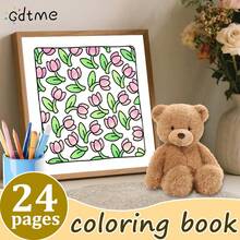 GDTME 1pc Adult Coloring Book, 24 Pages Single-Sided Printing - Bold And Simple Designs Including Hearts, Flowers, Fruits, Geometric And Abstract Patterns - Perfect Gift For Easter, Halloween, Mother's Day, Christmas - Relaxing Art Relaxation Adult Gift - YH-034 - View 5