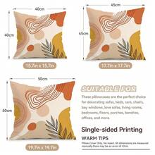 4pcs Bohemian Geometric & Botanical Pattern Pillow Covers, Single-Sided Print, Suitable For Living Room, Bedroom, Home Decor, All-Season Use - Multicolor - View 3