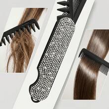 2-In-1 Shiny Rhinestone Hair Comb, Detangling And Styling Dual-Use Comb, Universal For Curly And Straight Hair, Full Rhinestone Styling Comb, Portable Travel Hair Tool; Comb | Salon Hair Care | Hair Tools | Styling Comb - Basic Model - View 3