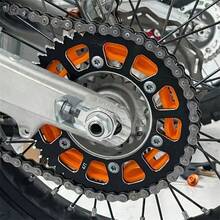 Cubierta de protección de cadena de plástico con almohadilla anticolisión para motocicleta EXC - protector de cadena de motocicleta - Ver 3