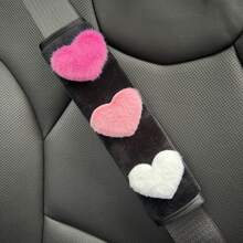 1 pieza/2 piezas Almohadillas suaves en forma de corazón para cinturón de del coche - Almohadillas de cómodas y antideslizantes, mejoran la experiencia de conducción - Hombreras - Ver 9