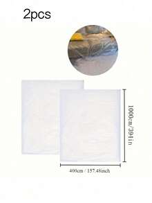 1/2pcs Waterproof Plastic Furniture Dust Cover Set - Protects Car, Bed And Sofa - Dustproof - Furniture Protection Cover, Suitable For Home, Travel, Bags, Storage, Organization, Universal Cover, Washing Machine Dust Cover, Other Home Appliance Dust Cover - Multicolor - View 25