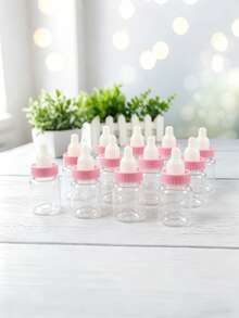 1/12pcs Creative Pacifier Shaped Candy Jars, Baby Shower Mini Pacifier Bottle Boxes With Lids, Small Item Storage Containers, Gift Storage Boxes For Candy, Cake, Chocolate Display, Suitable For Home, Wedding, Baby Shower, Valentine's Day, Easter, Thanksgiving - Baby Bottle - View 14