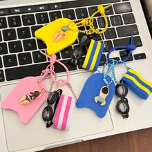 Swimming Theme Creative Keychain, Mini Goggles, Kickboard And Athlete Shaped Accessories Keyring, Bag Charm, Gift For Swimming Enthusiasts - Multicolor - View 9