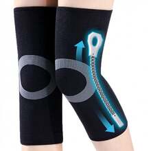 1PC Double-Sided Spring Compression Breathable Knee Pad, Warm And Anti-Slip, Suitable For Air-Conditioned Rooms, Suitable For Men And Women Cycling Protective Gear - Multicolor - View 2
