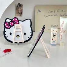 Sanrio 1/Pieza Nuevo Espejo de Cabeza Hello Kitty, Espejo de Maquillaje Plegable de Doble Uso con Soporte y Colgado, Espejo Portátil de Fácil Almacenamiento, Accesorio de Maquillaje, Accesorio de Viaje, Regalo de Cumpleaños, Día de San Valentín, Fiesta de Vacaciones, Regreso a la Escuela, Temporada de Graduación, Baño, Dormitorio, Opción Perfecta para Todas las Estaciones - Multicolor - Ver 11