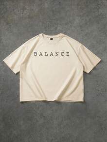 1pc Men's Short Sleeve T-Shirt, Exquisite Design, Essential For Summer, Easy To Match, Showcase Your Style - Apricot - View 4