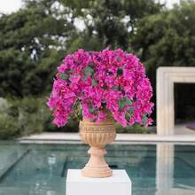 1/3/8pcs Artificial Silk Nine-Layered Flower Stems, 31 Inch Long Branches, Suitable For Tall Vase Floral Arrangements, Tabletop Decor, Home And Wedding Decoration - Red Violet - View 7