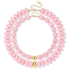 2pcs Colorful Chunky Bead Necklace, Women's Fashion Personalized Neck Chain Necklace, Bohemian Style Summer Jewelry Accessory Gift - Multicolor - View 8