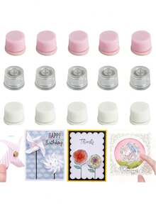 10/30pcs Mini Rotating Bearings - 360° Smooth Rotation Axis, Suitable For Projects, DIY Crafts, Paper Cards, Scrapbooking, Jewelry Making And Nail Art Decoration - Colorful Rotating Bearings, Suitable For Mini Decorations And Paper Cards - Multicolor - View 2