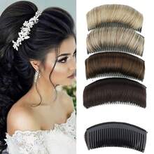 Women's Short Hair Hair Pad, High Volume Top Hair Pad, Invisible Root Hair Heightening Tool, Hair Comb Hair Accessory - Multicolor - View 1