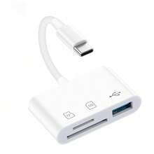 قارئ بطاقة SD 3 في 1 Lightning/USB C، محول بطاقة ذاكرة Type-C مع فتحات SD/Micro SD ومنفذ USB 3.0، توصيل وتشغيل، متوافق مع سلسلة 17/16/15/14/13/12/11/8/7/6/X/XS/XR، أجهزة Android USB-C - مشاهدة 10