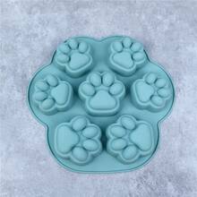 Molde de pata de impresión de silimolde de pata de gato de perro molde de pata de Animal para Candy Fondant Chocolate gelpudding jabón Ice Cube Tray perro gato trata - Color aleatorio - Ver 10