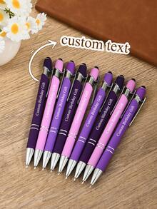 6/12/30 buah Pulpen Ballpoint Logam Kustom Personalisasi, Tulisan Halus, Alat Tulis Kantor Sekolah dan Bisnis, Tinta Hitam, Hadiah Personalisasi, Kembali ke Sekolah, Terukir, Hadiah Apresiasi Karyawan - MultiWarna - View 1