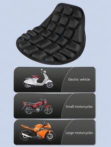 1pc Universal Motorcycle Seat Cushion - Shock-Absorbing, Anti-Slip & UV-Resistant Breathable Design, Suitable For Bicycles, Electric Bikes, Scooters - Relieves Back Pain, Reduces Heat And Fatigue, Comfortable For Long-Distance Riding All Seasons - A - View 7