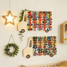 1pc Car Storage Bag, Toy Car Display Wall Shelf, Bedroom And Car Interior Wall Decor/Accessories, Wall-Mounted Earring Storage Jewelry Bag, Necklace Bracelet Rack, Artistic Design Multi-Function Display Shelf - Multicolor - View 10