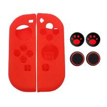 2 piezas Funda protectora + 4 piezas Juego de tapas para joystick, compatible con controles Joy-Con de Switch y Switch OLED, anti-caída, anti-explosión, anti-deslizante, anti-arañazos, anti-sudor, diseño ergonómico que mejora la sensación de control de juego - 2 fundas protectoras + 4 tapas para joysticks - Ver 23