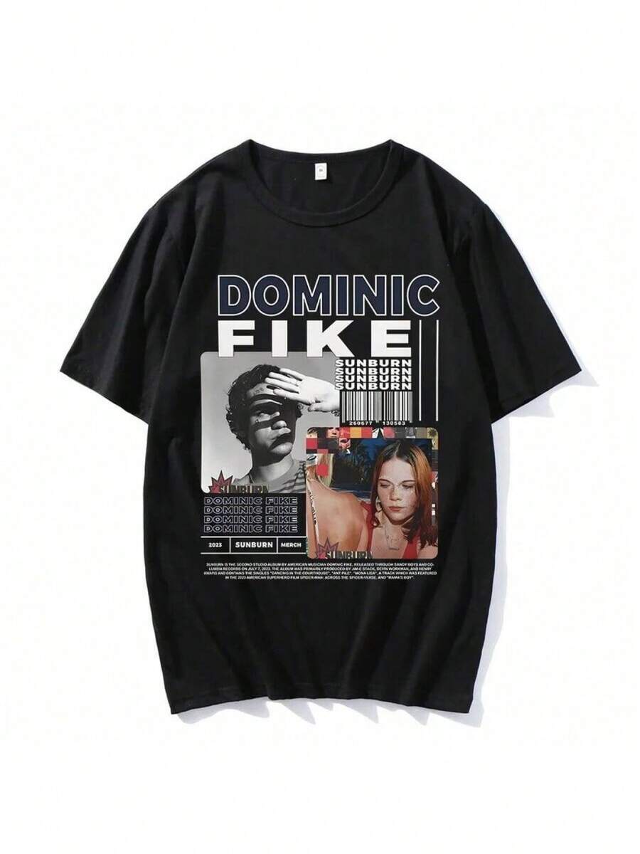 230Gram Dominic Fike Unisex Soft Style T Shirt,Printed Summer Streetwear For Men And Women T Shirt,Short Sleeve T Shirt,New Pattern T Shirt,Men T Shirt,Black Pattern T Shirt,Fun T Shirt,Breathable, Lightweight, And Casual2026New T Shirt,Breathable Stretch Fabric,Suitable For Summer Wear,Machine Washable,Suitable For Outdoor And Home Wear,T Shirt,Pattern Printing,Comfortable Fabric. - Black - View 1