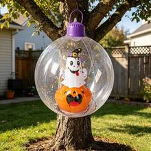 1pc Halloween Ghost Pumpkin Ball-In-Ball Decoration, Thickened PVC Material, Indoor Park Mall Holiday Atmosphere Decorative Ornament Hanging Decor - Ball Within a Ball - View 5