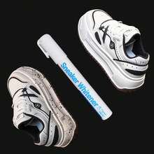 1pc White Shoe Edge Whitening Pen, Repair Pen, Marker Pen, White Shoe Edge Yellowing Removal Whitening Antioxidant Agent, White Shoe Surface Color Touch-Up Paint Pen, Shoe Toe Scuff And Scratch Repair Pen - Multicolor - View 3