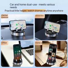 360° Rotating Car Dashboard Phone Holder, Adhesive Car Phone Mount, Center Console Car Mount, Dashboard Phone Holder Compatible With All Smartphones, 360° Rotating Car Phone Holder, Cat Ear Design Anti-Slip Silicone Base, Universal Center Console Navigation Mount - Multiple Styles - View 5