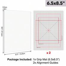 Photopolymer Grip Mat With Printed Guides,Multi-Use Non-Slip Sticky Mats Fit In Stamp Positioning Tool - Set - View 15
