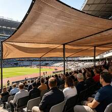 1pc Multi-Size Brown Sunshade Net, Suitable For Various Outdoor Locations, Space-Saving Storage, Easy Installation, Can Be Used For Parking Lots, Swimming Pools, Outdoor Restaurants And Other Places For Sun Protection - Multicolor - View 1