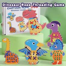 Children's Educational Toy Animal-Character Lacing Board Game, Wooden Lacing Toy For Fine Motor Skills Development, Early Learning Toy, Suitable For Boys And Girls As Birthday And Christmas Gift - Threading Board Toy - View 11