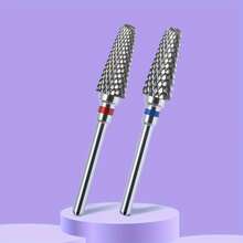 2 pièces de forets de ponceuse à ongles en acier de tungstène, limes de nettoyage d'ongles professionnelles 3/32", convenant pour le gel, le retrait du vernis à ongles, accessoires d'outils de manucure, pour usage domestique et en salon - Multicolore - Voir 17