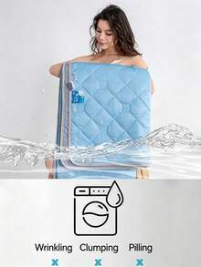 1pc 6 Colors Optional Outdoor Camping & Home Dual-Use Cooling Summer Blanket | Instant Cooling Fabric, Breathable And Sweat-Resistant, Quilted Temperature Lock, Machine Washable And Easy Care, Suitable For Summer Air-Conditioned Room / Picnic Mat Blanket, Keep You Cool And Refreshing Through The Hot Summer - Multicolor - View 7