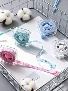 1pc 2m/6ft Flexible Tape Measure With Retractable Locking Mechanism And Clear Cm/Inch Scale, Ergonomic Handle Body Measuring Tape, Portable Sewing Tape Measure For Fabric And DIY Projects - Multicolor - View 2