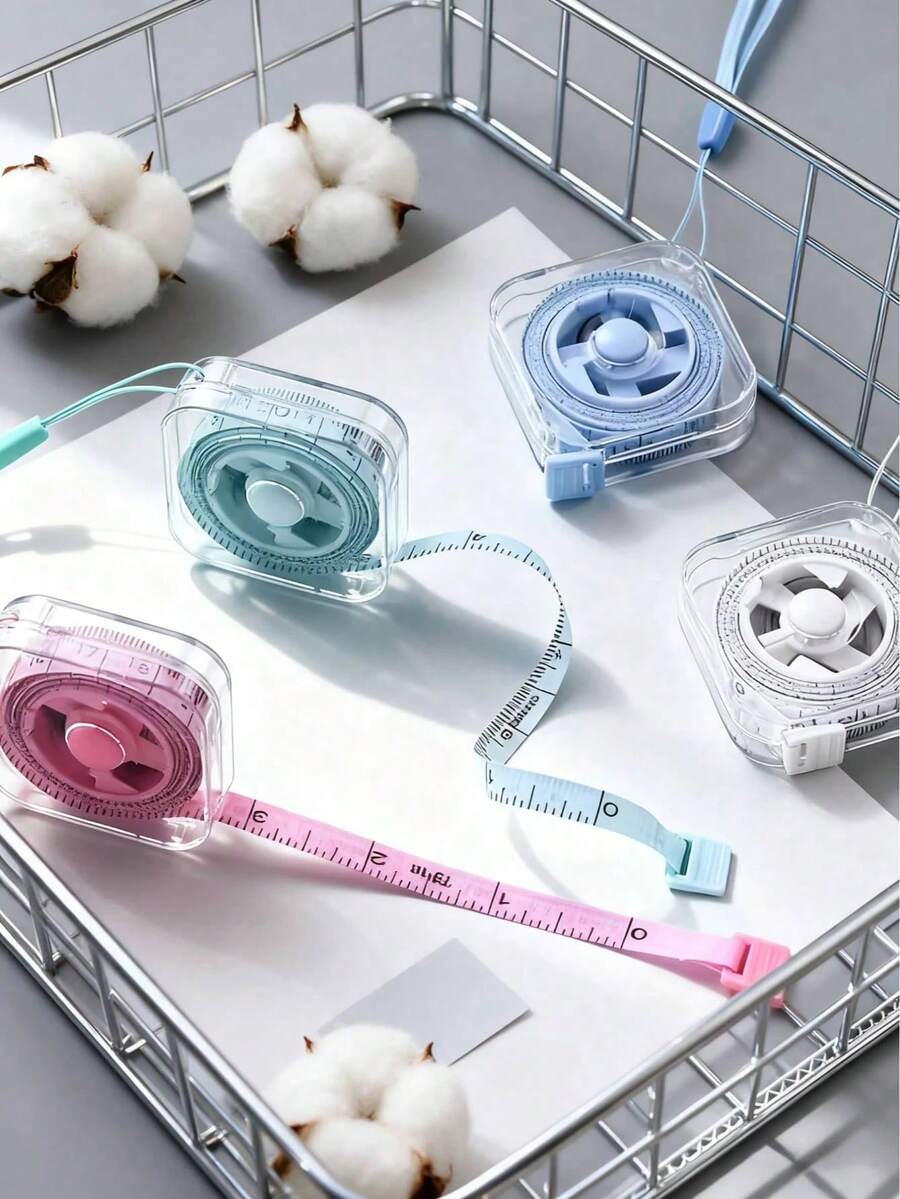 1pc 2m/6ft Flexible Tape Measure With Retractable Locking Mechanism And Clear Cm/Inch Scale, Ergonomic Handle Body Measuring Tape, Portable Sewing Tape Measure For Fabric And DIY Projects