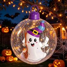 1pc Broom Ghost Ball Pumpkin Ghost Ball Halloween Thickened PVC Material Indoor Outdoor Park Hanging Or Freestanding Halloween Festival Atmosphere Decoration, Hanging Ornament - Ball Within a Ball - View 7