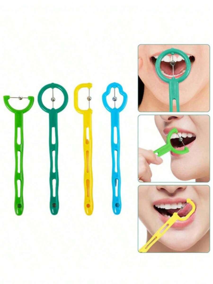 4pcs Tongue Exercisers For Tongue Movement And Oral Muscle Training - Multicolor - View 1
