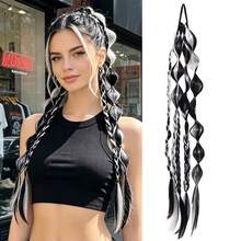 24 Inch Color Bubble Fried Dough Twists Braid, Various Color Combinations, Sweet And Cool Fried Dough Twists Braid - Multicolor - View 11
