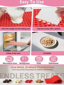 255-Cavity Small Heart Mold Set, Red Mini Heart-Shaped Mold, Multi-Cavity Candy Mold, Multi-Functional Silicone, Non-Stick Easy Release, Heat-Resistant, Reusable, Soft Silicone Baking Tray DIY Baking Tool, Suitable For Chocolate Making, Soft Candy, Jelly, Wax Sheets, Aromatherapy, Handmade Soap, Valentine's Day DIY, Home Baking, Market Candy - Multicolor - View 6