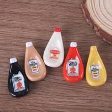 5/10pcs Creative Sauce Bottle Fridge Magnets, Resin Material Tomato Ketchup Mustard Fridge Magnets, Suitable For Kitchen Decoration, Kitchen Essentials, Room Decor, Office Desk Accessories And Home Decor, Birthday, Party Gifts - Multicolor - View 7