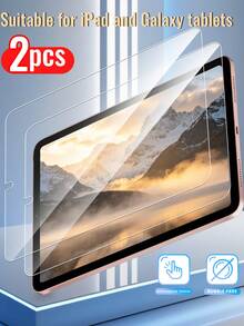2pcs High Definition Screen Protector Film Compatible With Ipad 10th Gen/ 10/ 11 2025/Galaxy S7/S8/S10/S9/A11+/S11, High Definition Transparent Anti-Drop, Easy To Install, No Black Edge Obstruction, Essential Choice For Daily Screen Protection - Clear - View 20
