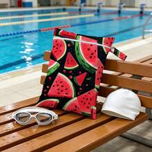 Cute Summer Fruit Print Wet Dry Separation Swimming Bag, Girly Beach & Pool Pouch, Lightweight Travel Storage Organizer - Multicolor - View 30