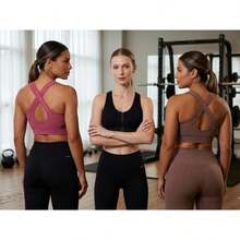 Kit Até 5 Top Premium Confort Fitness  Com Zíper e Bojo Removível - 5 UNIDADES CORES SORTIDAS - Visão 9