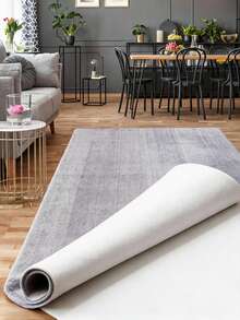 Washable, Non-Slip, Decorative, Tassel-Free, Modern Thin Hallway Rug Suitable For Living Room, Kitchen, Hallway, And Bathroom. Size: 40x60 Cm. - Light Grey - View 4