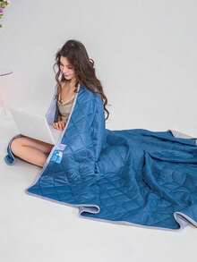 1pc 6 Colors Optional Outdoor Camping & Home Dual-Use Cooling Summer Blanket | Instant Cooling Fabric, Breathable And Sweat-Resistant, Quilted Temperature Lock, Machine Washable And Easy Care, Suitable For Summer Air-Conditioned Room / Picnic Mat Blanket, Keep You Cool And Refreshing Through The Hot Summer - Multicolor - View 15