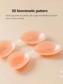 Small Bust Enlarge Bra Breast Lift Tape, Silicone Backless Strapless Push Up Bra Invisible Nipple Cover Boob Pads For Dress, Lingerie, Wedding Gown - Multicolor - View 2